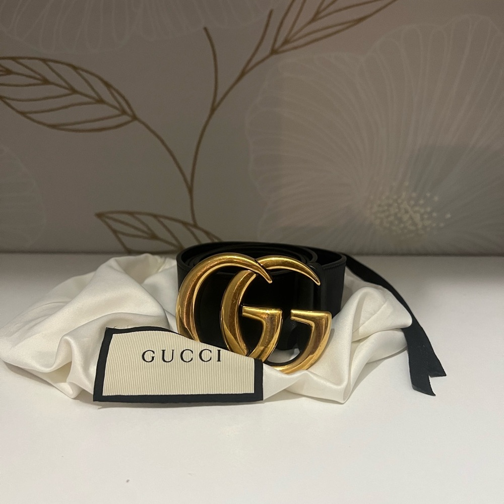 Gucci Marmot Black/Gold belt